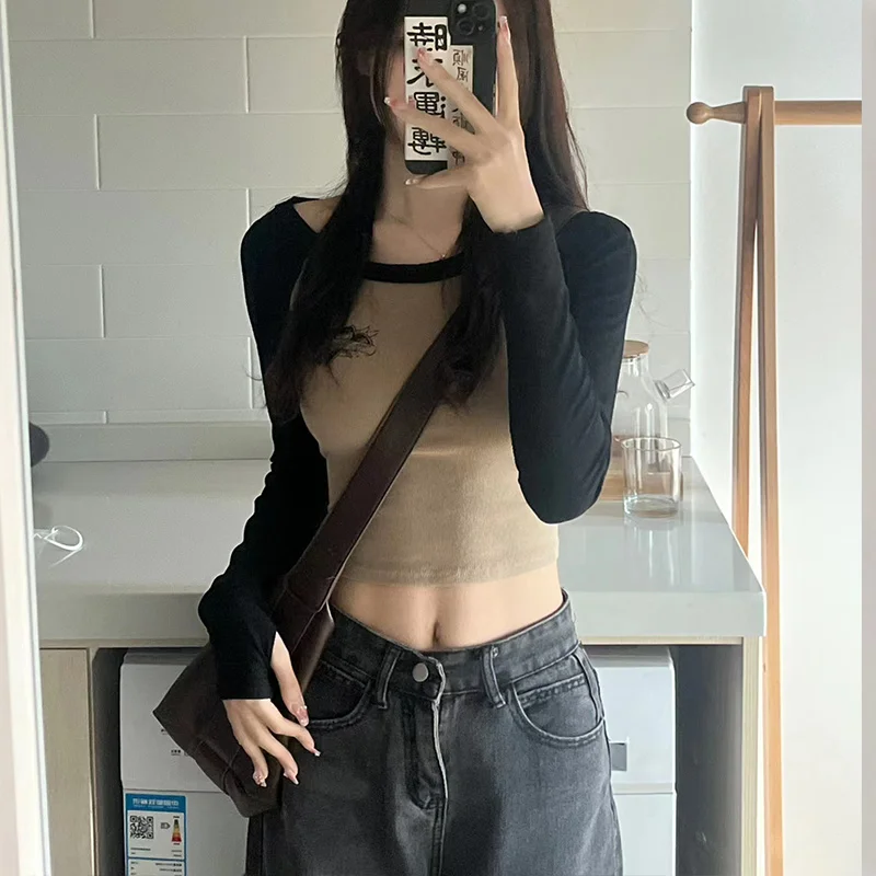 American Long-sleeved T-shirt For Women In Spring Summer Crop Tops Short Hot Girls Bottoms Tight And Thin Tshirts
American Long-sleeved T-shirt For Women In Spring Summer Crop Tops Short Hot Girls Bottoms Tight And Thin Tshirts