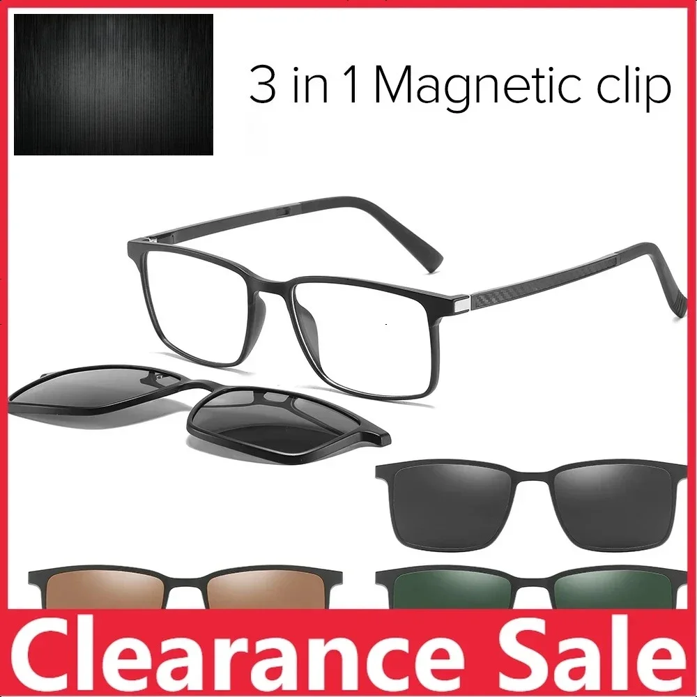 2 in 1 Magnet Clip on Sunglasses Men Polarized UV400 Prescription Sun Glasses For Men Driving Optical Myopia Glasses Rectangle
2 in 1 Magnet Clip on Sunglasses Men Polarized UV400 Prescription Sun Glasses For Men Driving Optical Myopia Glasses Rectangle