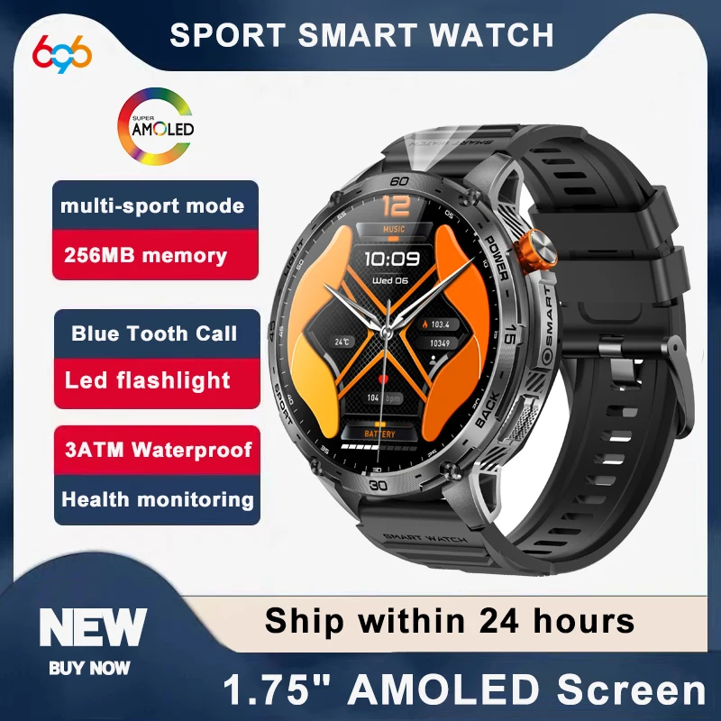 2025 New 1.75" AMOLED Screen Men Women Outdoor Flashlight Smart Watch Blue Tooth Call Sports Fitness Tracker Health Smartwatch
2025 New 1.75" AMOLED Screen Men Women Outdoor Flashlight Smart Watch Blue Tooth Call Sports Fitness Tracker Health Smartwatch