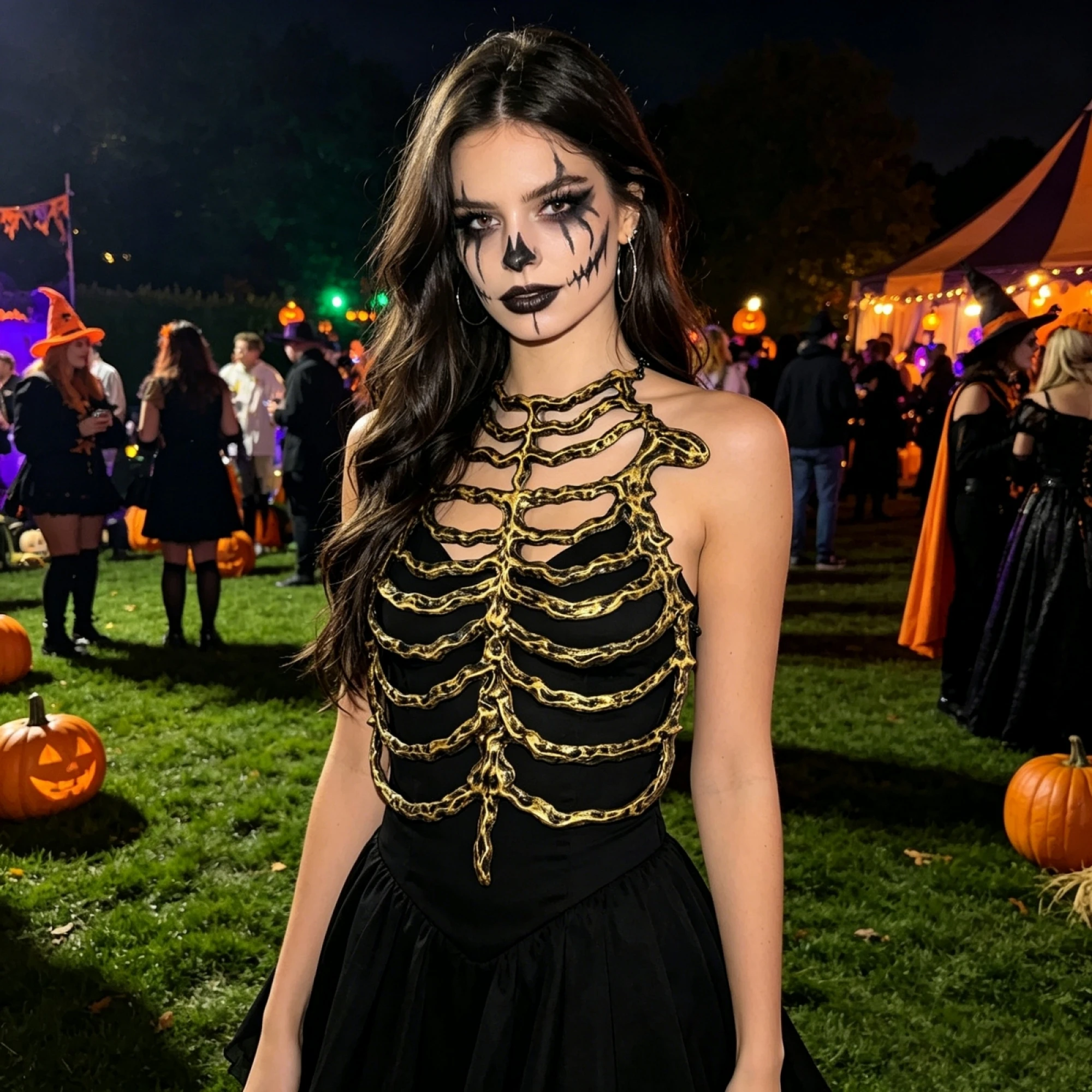 Ribcage Tight Crop Halloween With Stand Out With Halloween With Our Top Gold One Tight One-Size-Fits
Ribcage Tight Crop Halloween With Stand Out With Halloween With Our Top Gold One Tight One-Size-Fits