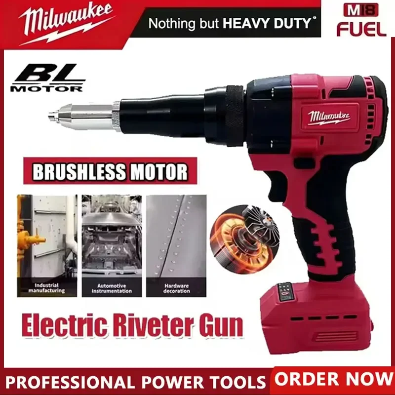 Аккумуляторный бесщеточный заклепочник Milwaukee 4,8 мм с LED-подсветкой, совместимый с аккумуляторами Milwaukee 20В и 18В
Аккумуляторный бесщеточный заклепочник Milwaukee 4,8 мм с LED-подсветкой, совместимый с аккумуляторами Milwaukee 20В и 18В