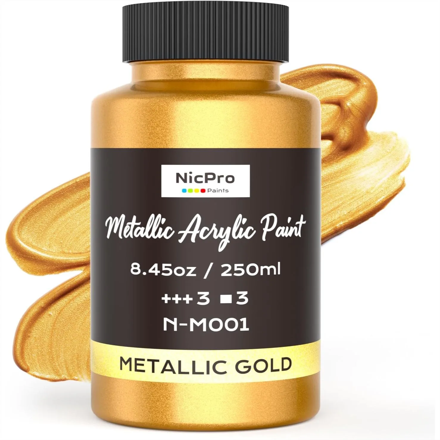 Metallic Gold Acrylic Paint 8.45oz 250ml Large Gold Leaf Paint Non Toxic Craft Paints For Metal Wood Clay Fabric Canvas Furniture Handcrafts Art Supplies
Metallic Gold Acrylic Paint 8.45oz 250ml Large Gold Leaf Paint Non Toxic Craft Paints For Metal Wood Clay Fabric Canvas Furniture Handcrafts Art Supplies