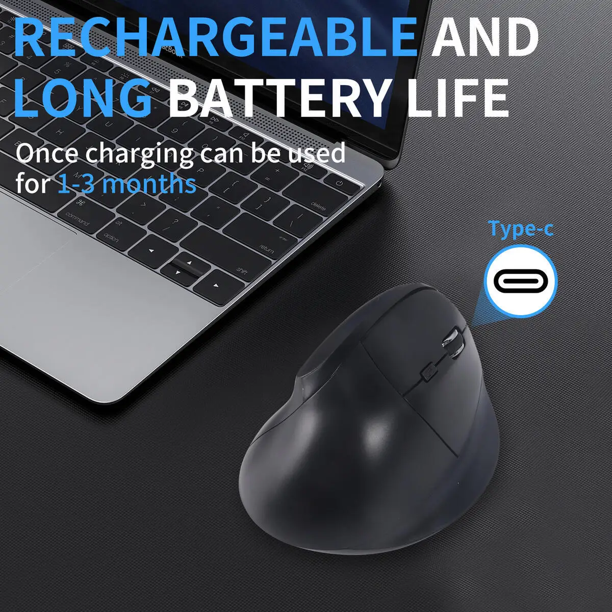 Wireless 2.4G Bluetooth Dual-mode Mouse Vertical Mause Rechargeable Ergonomics Design With Side Keys Mute Button DPI Adjustable
Wireless 2.4G Bluetooth Dual-mode Mouse Vertical Mause Rechargeable Ergonomics Design With Side Keys Mute Button DPI Adjustable