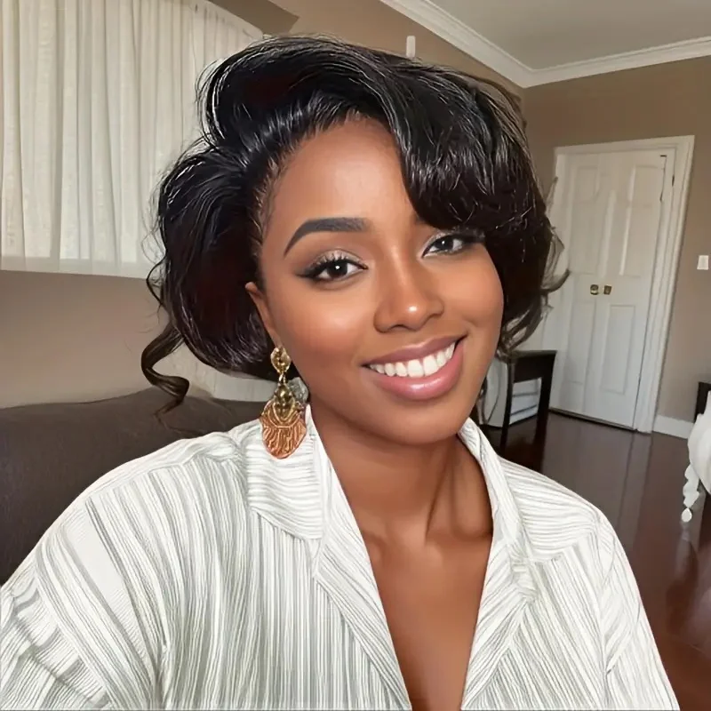 13x4 frontal lace bob wig 150% density hair wig short straight pixie cut human hair wig for women
13x4 frontal lace bob wig 150% density hair wig short straight pixie cut human hair wig for women