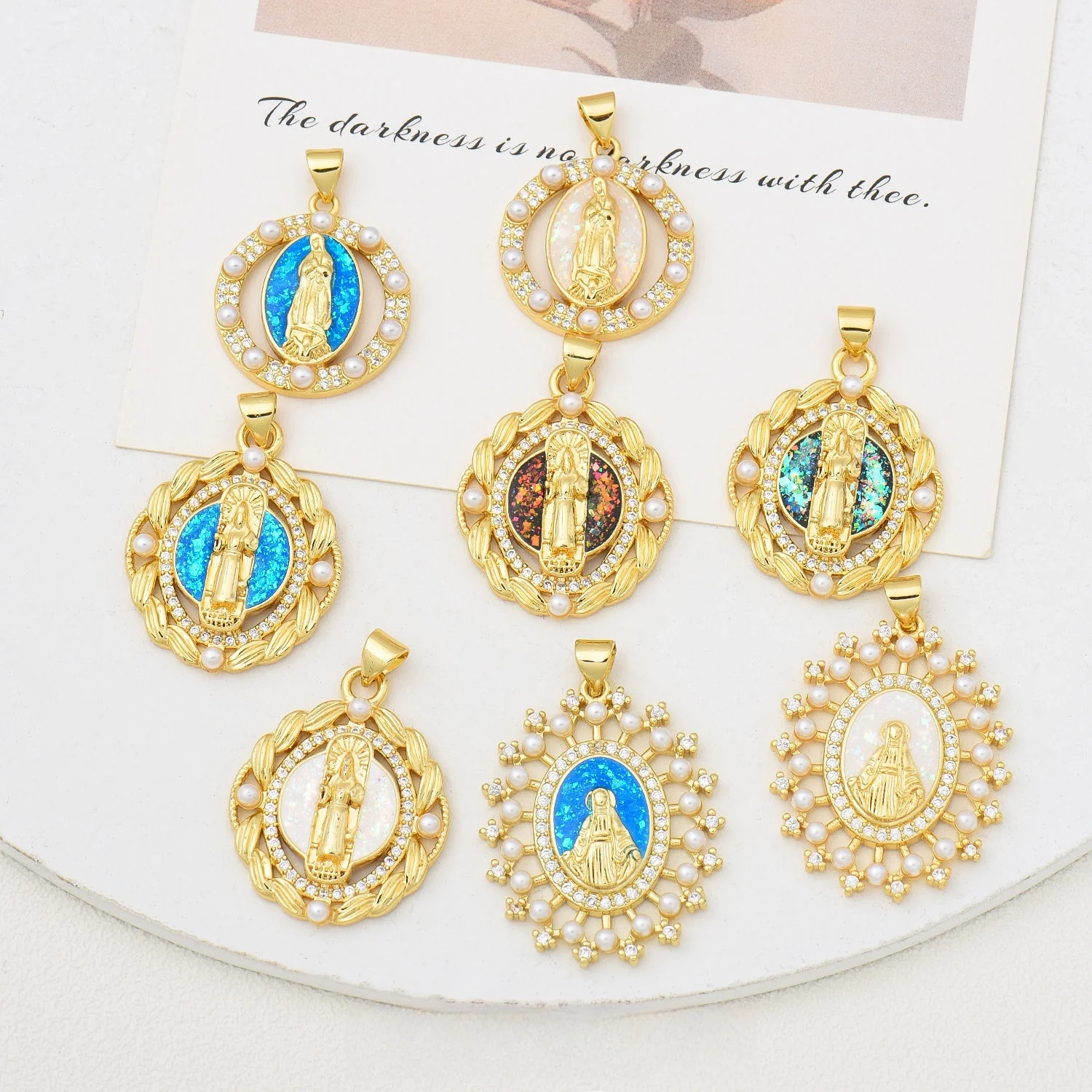 5pcs Opal Copper Plated North American Oval Virgin Mary Pendant Accessorie DIY Pearl Necklace Jewelry Making Materials Wholesale
5pcs Opal Copper Plated North American Oval Virgin Mary Pendant Accessorie DIY Pearl Necklace Jewelry Making Materials Wholesale