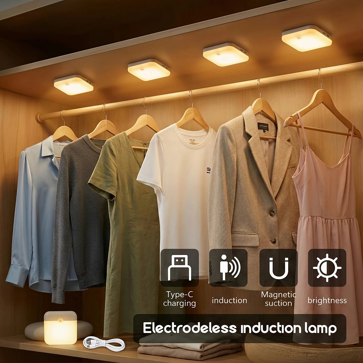 1/2/4PCS Motion Sensor Lights Cupboard Lamp USB Rechargeable LED Night Lamp for Bedroom Kitchen Stair Hallway Wardrobe Lighting
1/2/4PCS Motion Sensor Lights Cupboard Lamp USB Rechargeable LED Night Lamp for Bedroom Kitchen Stair Hallway Wardrobe Lighting