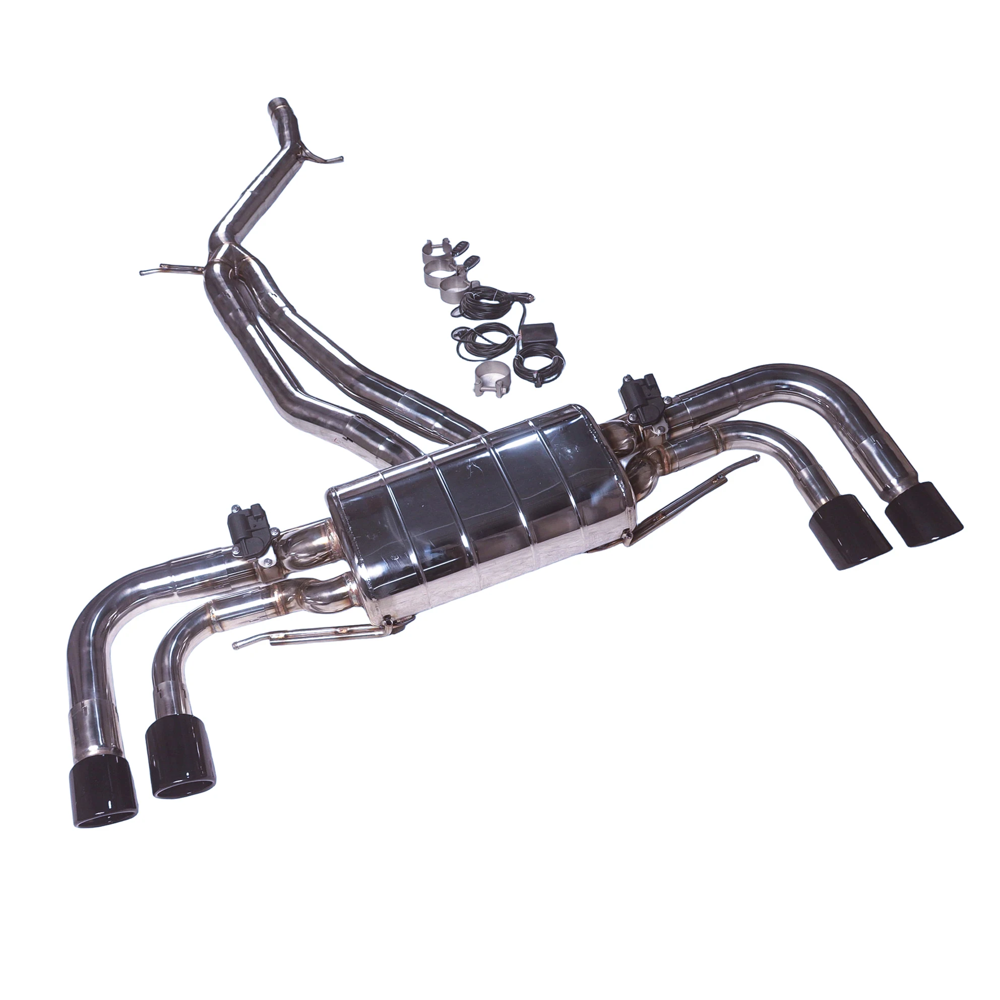 GFC catback exhaust muffler for 2018 Porsche Cayenne 3.0T, Car electric valve exhaust system made of 304 stainless steel pipe
GFC catback exhaust muffler for 2018 Porsche Cayenne 3.0T, Car electric valve exhaust system made of 304 stainless steel pipe