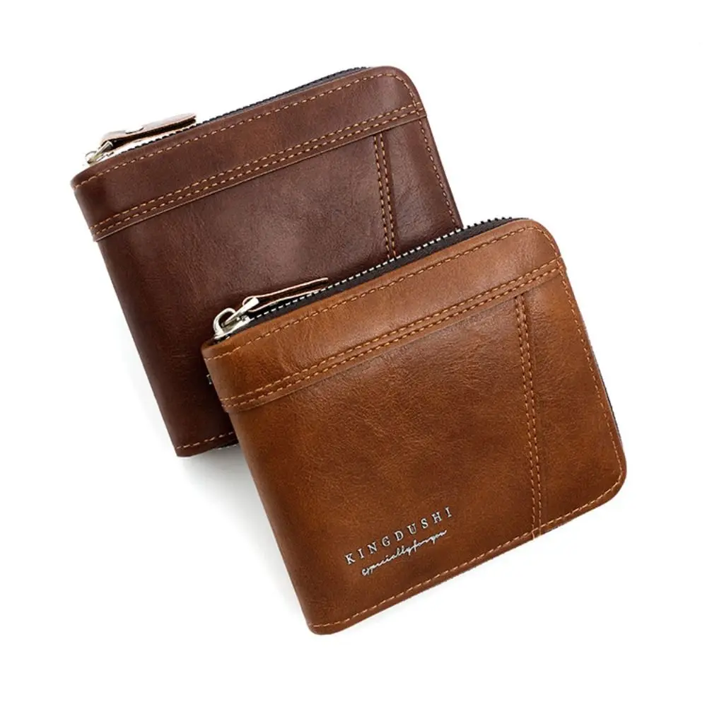 Multifunctional Men's Short Wallet Zipper Multiple Card Slots Male Coin Purse Card Pocket Two Fold Business Card Holder Outdoor
Multifunctional Men's Short Wallet Zipper Multiple Card Slots Male Coin Purse Card Pocket Two Fold Business Card Holder Outdoor