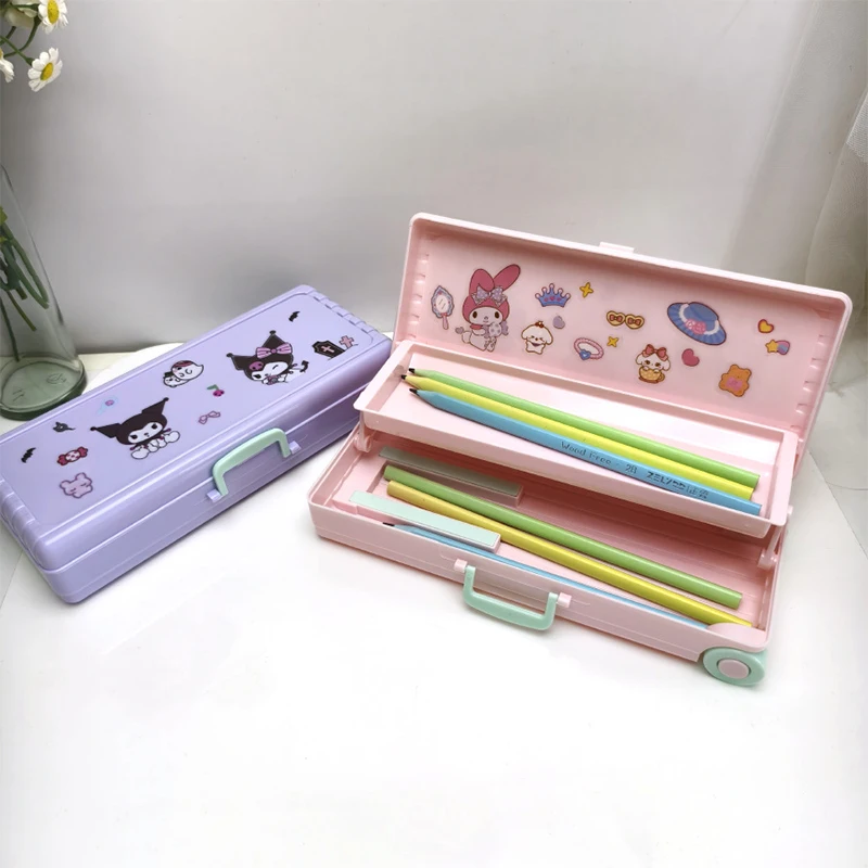 Sanrio Pen Case Kawaii My Melody Kuromi Student Double-Deck High-Capacity Pen Ruler Stationery Learning Supplies Storage Bag
Sanrio Pen Case Kawaii My Melody Kuromi Student Double-Deck High-Capacity Pen Ruler Stationery Learning Supplies Storage Bag 