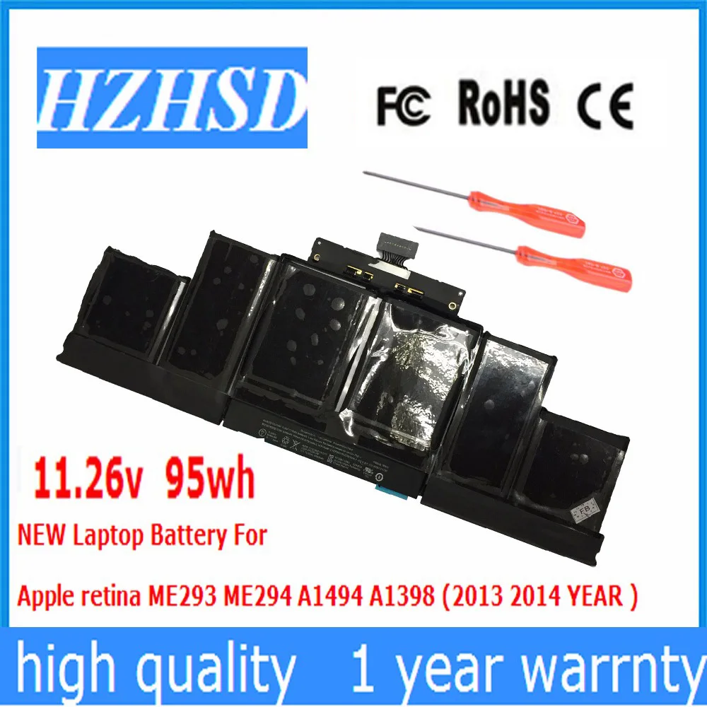 11.26v 95wh/8440MAH New Original New A1494 Laptop Battery For Apple retina ME293 ME294 A1398 (2013 2014 YEAR )
11.26v 95wh/8440MAH New Original New A1494 Laptop Battery For Apple retina ME293 ME294 A1398 (2013 2014 YEAR )