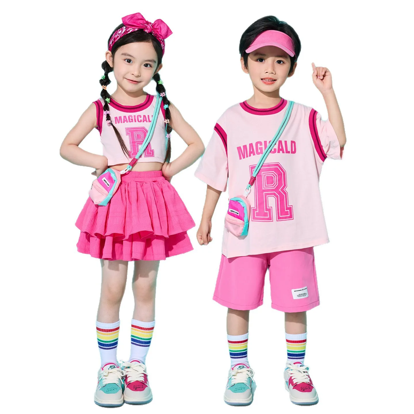 Children Hip Hop Summer Clothes Sets T-shirt Street Dance Skirt Girls Crop Top Cute Outfits Kids Jazz Cheerleader Costumes
Children Hip Hop Summer Clothes Sets T-shirt Street Dance Skirt Girls Crop Top Cute Outfits Kids Jazz Cheerleader Costumes
