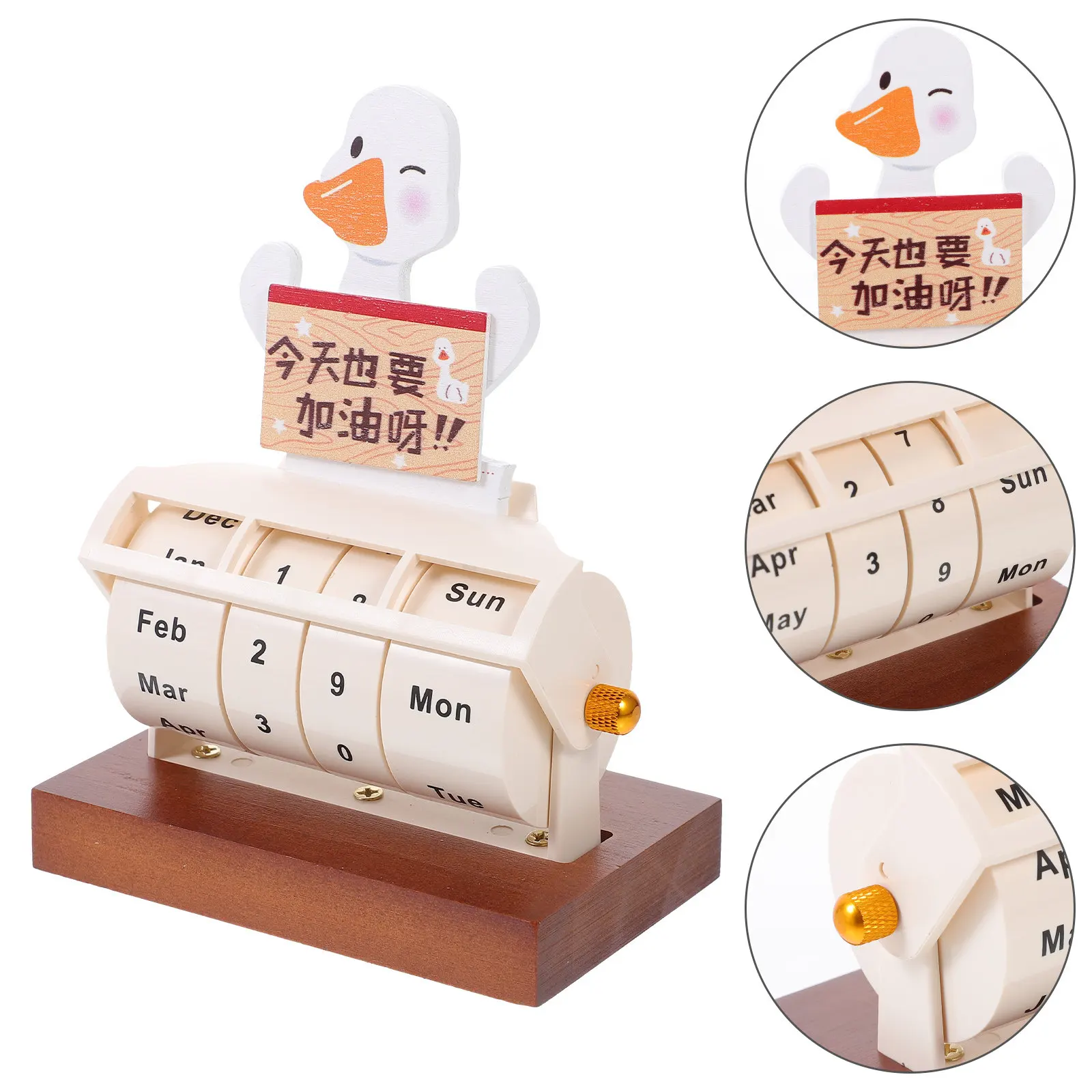 Wooden Perpetual Desk Calendar Cartoon Rotating Table Calendar for Home Office Bookcase Decor Countdown Reminder
Wooden Perpetual Desk Calendar Cartoon Rotating Table Calendar for Home Office Bookcase Decor Countdown Reminder