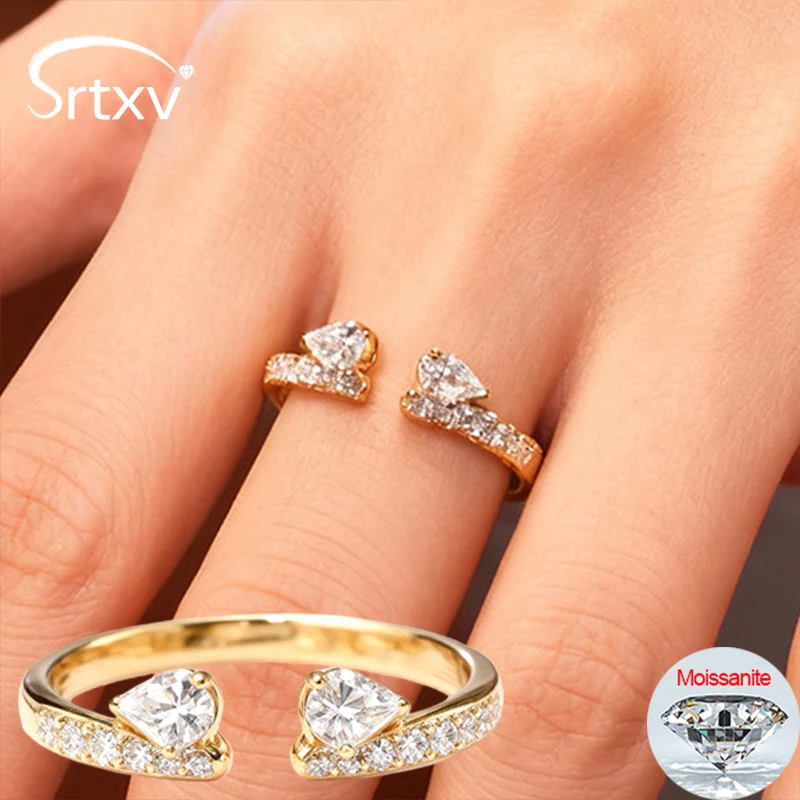 4*6mm Pear Cut D Moissanite Rings for Women Girls Trendy Adjustable 2 Gems Lab Diamond Wedding Jewelry 925 Sterling Silver Band
4*6mm Pear Cut D Moissanite Rings for Women Girls Trendy Adjustable 2 Gems Lab Diamond Wedding Jewelry 925 Sterling Silver Band