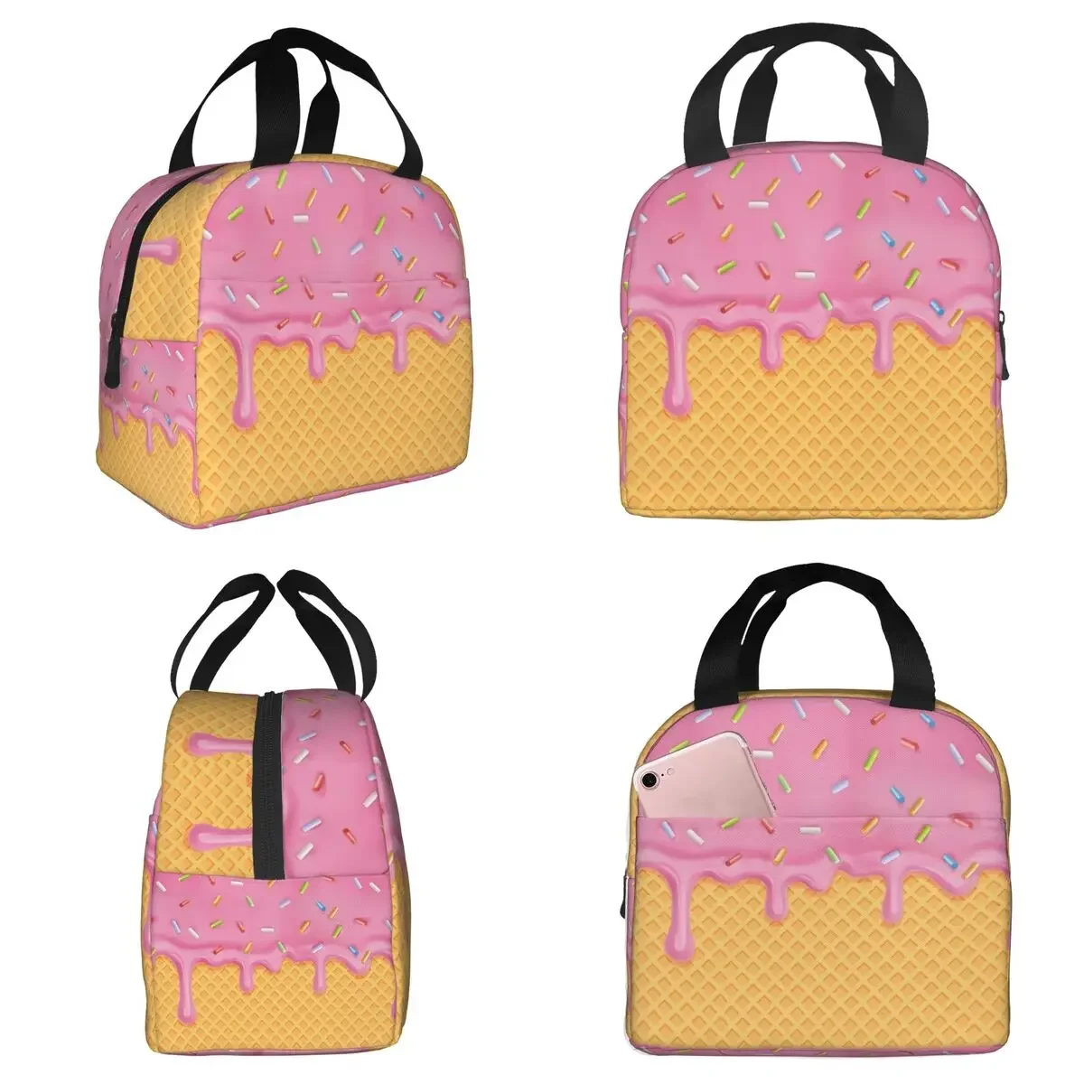 Strawberry Ice Cream Insulated Lunch Bag for Kids School Cooler Thermal Food Box Tote Portable Lunch Boxes Container
Strawberry Ice Cream Insulated Lunch Bag for Kids School Cooler Thermal Food Box Tote Portable Lunch Boxes Container