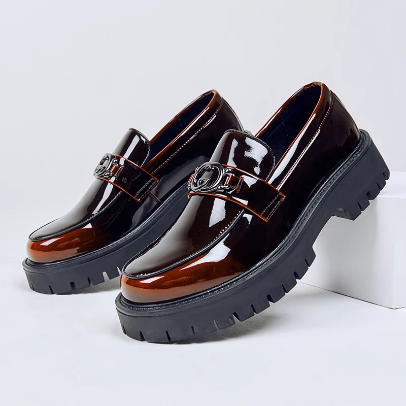 New Platform Shoes Loafers Shoes Men Thick-soled Wedding Shoes Black Formal Business Shoes Slip-on Leather Increase Casual Shoes
New Platform Shoes Loafers Shoes Men Thick-soled Wedding Shoes Black Formal Business Shoes Slip-on Leather Increase Casual Shoes