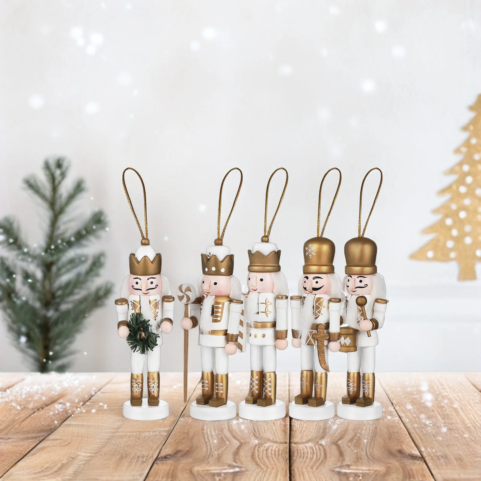 5Pcs Wooden Nutcracker Decoration Christmas Hanging Ornament Unique Soldier Figure Festive Home Office Table Decor
5Pcs Wooden Nutcracker Decoration Christmas Hanging Ornament Unique Soldier Figure Festive Home Office Table Decor