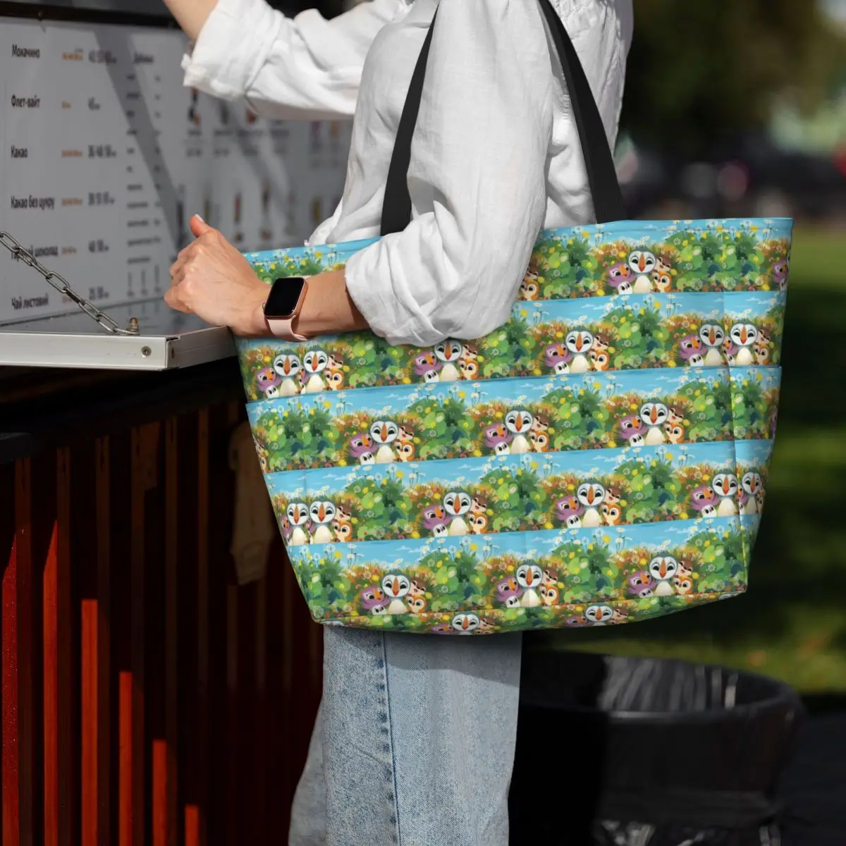 Puffin Rock Cartoon Beach Tote Bag Sport Gym Yoga Duffle Large Tote Bag Women Travel Bag Fitness bag
Puffin Rock Cartoon Beach Tote Bag Sport Gym Yoga Duffle Large Tote Bag Women Travel Bag Fitness bag