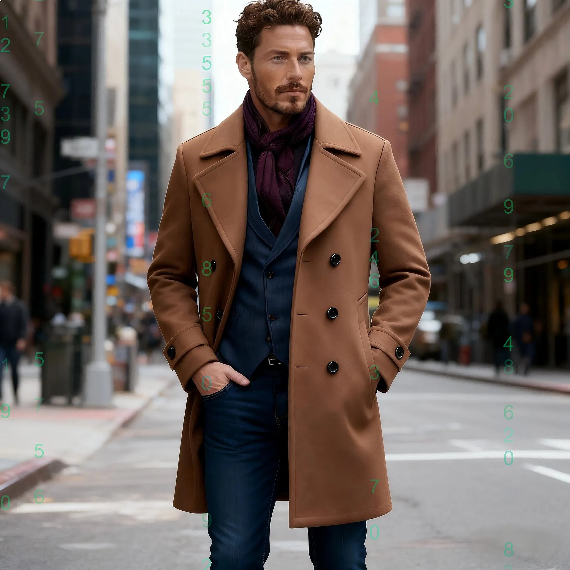 Men's Wool Coat Double Breasted Notch Lapel Cotton Padded Long Wool Overcoats Spring Summer
Men's Wool Coat Double Breasted Notch Lapel Cotton Padded Long Wool Overcoats Spring Summer