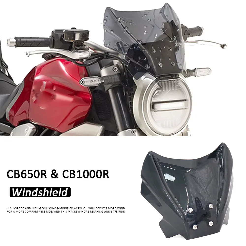 NEW Accessories 2018 - 2020 CB1000R Windscreen Windshield Wind Deflector with Bracket CB 650 1000 R For Honda CB650R 2019 2020
NEW Accessories 2018 - 2020 CB1000R Windscreen Windshield Wind Deflector with Bracket CB 650 1000 R For Honda CB650R 2019 2020