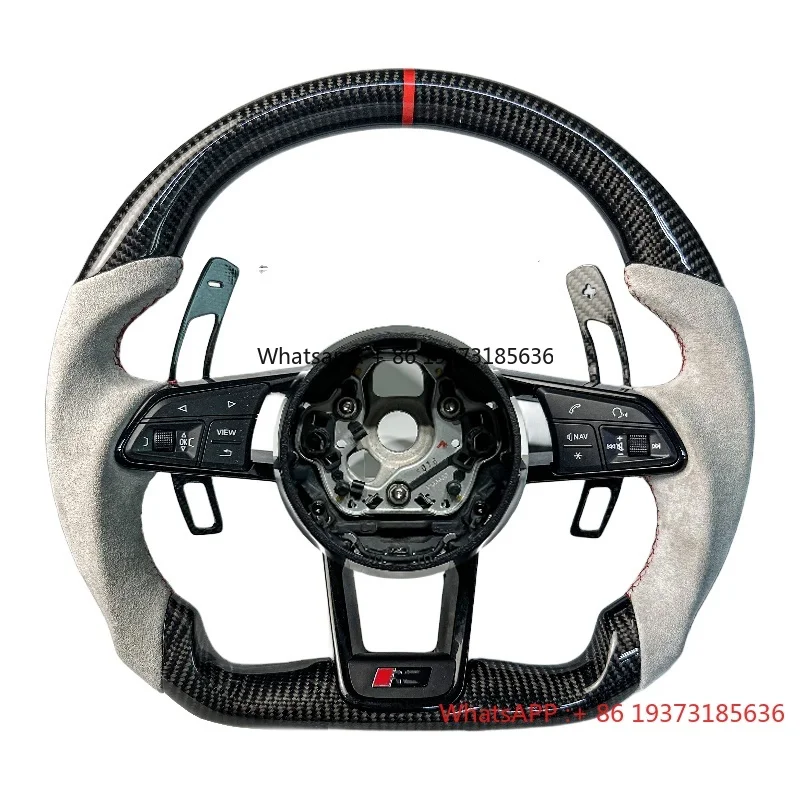 White Leather Carbon Fiber Start Leather Steering Wheel for Audi R8 TTRS C6 C7 S7 S4 A4 B8 RS3 SQ5 S5 B9 A6 C8 A3 2018
White Leather Carbon Fiber Start Leather Steering Wheel for Audi R8 TTRS C6 C7 S7 S4 A4 B8 RS3 SQ5 S5 B9 A6 C8 A3 2018