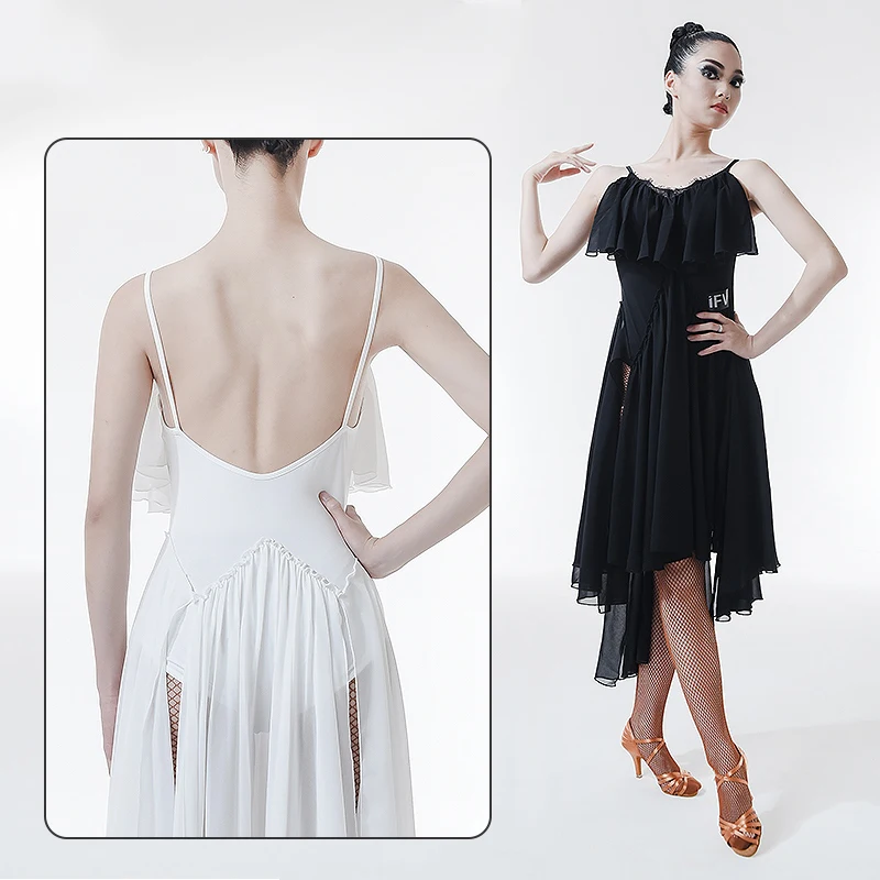 Latin Dance Dress For Women Female Adult Sexy Backless Chiffon Dress Chacha Rumba Tango Latin Performance Dance Clothes DN17045
Latin Dance Dress For Women Female Adult Sexy Backless Chiffon Dress Chacha Rumba Tango Latin Performance Dance Clothes DN17045