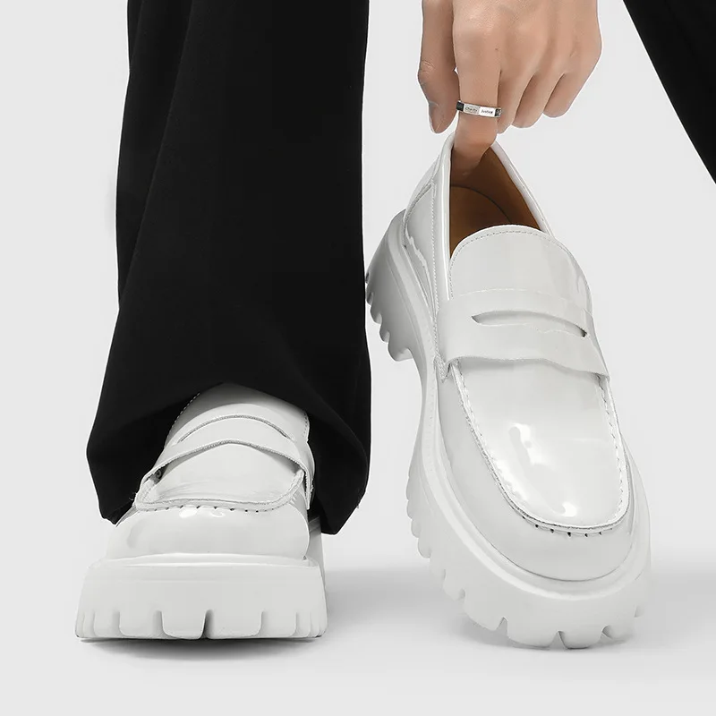 mens casual business wedding formal dress shoes slip-on patent leather driving shoe black white loafers summer platform footwear
mens casual business wedding formal dress shoes slip-on patent leather driving shoe black white loafers summer platform footwear