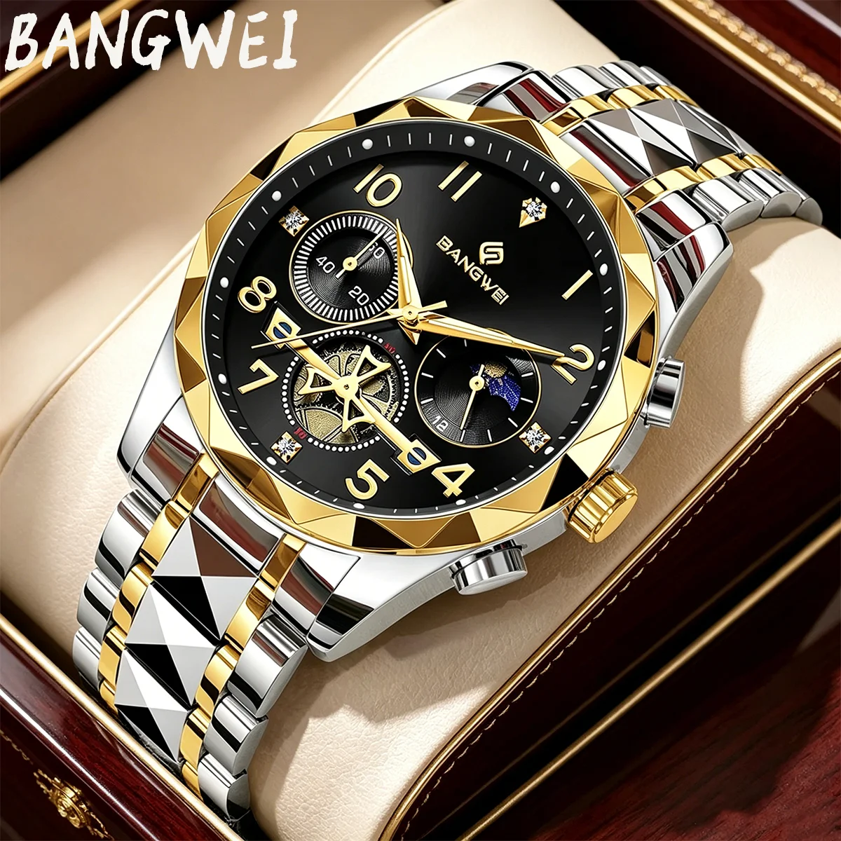 BANGWEI Top Brand Luxury Quartz Men's Watches Waterproof Luminous Stainless Steel Quartz Wristwatch Business Calendar Male Clock
BANGWEI Top Brand Luxury Quartz Men's Watches Waterproof Luminous Stainless Steel Quartz Wristwatch Business Calendar Male Clock