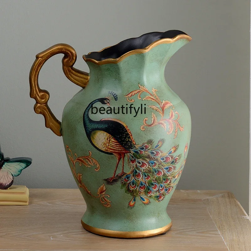 A139 American ceramic vase retro ornament living room home decoration flower fake flower handicraft decoration
A139 American ceramic vase retro ornament living room home decoration flower fake flower handicraft decoration