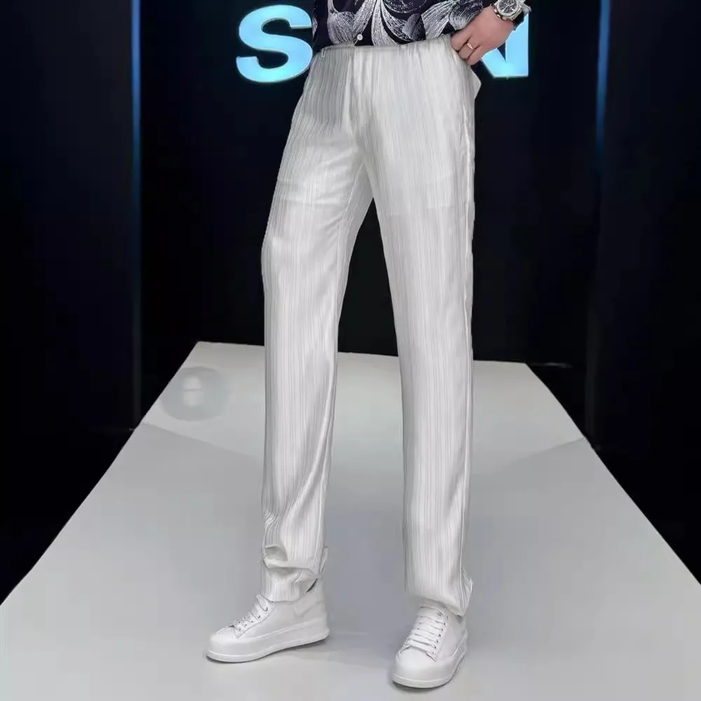 High Quali Anti-Wrinkle Acetate Ice Silk Drapey Wide Leg Straight Casual Sports Men's Lightweight Long Pants Summer Faion
High Quali Anti-Wrinkle Acetate Ice Silk Drapey Wide Leg Straight Casual Sports Men's Lightweight Long Pants Summer Faion