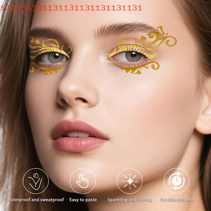 Gold Glitter Stickers Face Eyeliner Tattoo Flash Temporary Waterproof Makeup Decals for Girls Party Music Festival
Gold Glitter Stickers Face Eyeliner Tattoo Flash Temporary Waterproof Makeup Decals for Girls Party Music Festival