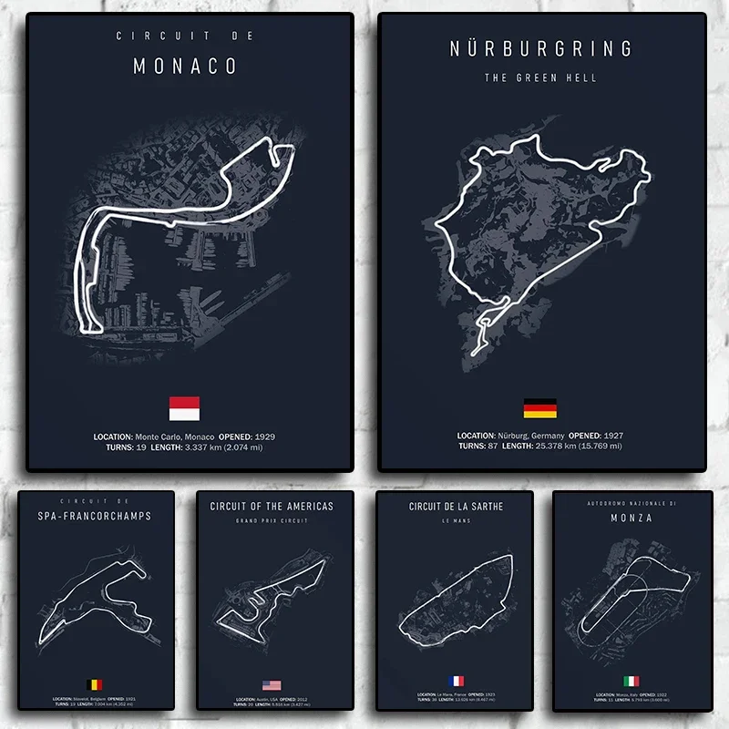 F1 Imola Monaco Track Circuit Canvas Painting Formula 1 Wall Art Nordic Poster Aesthetic Motorsport Race Picture Home Decor
F1 Imola Monaco Track Circuit Canvas Painting Formula 1 Wall Art Nordic Poster Aesthetic Motorsport Race Picture Home Decor