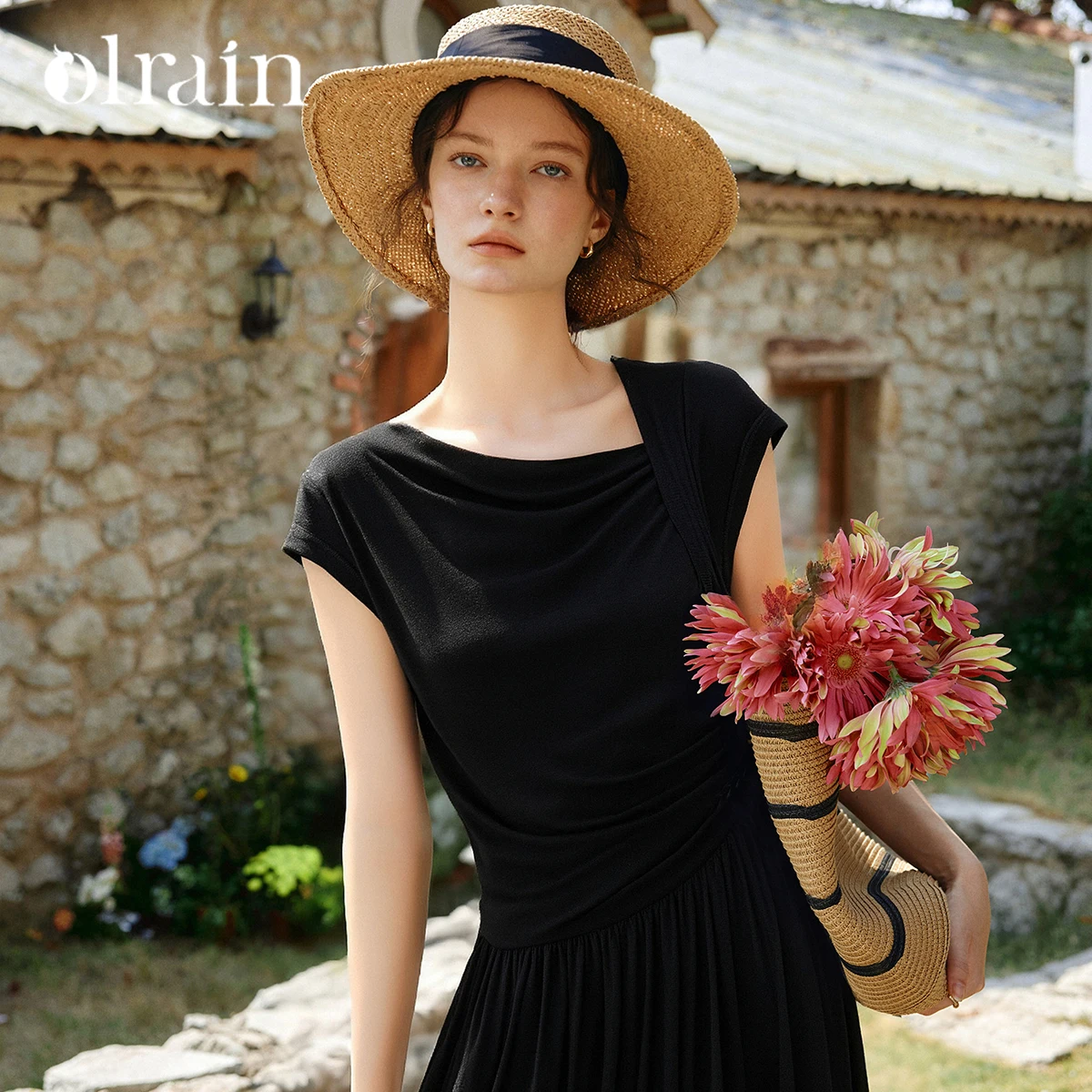 OLrain Black Knit Summer Dresses for Women 2026 New Asymmetric Side Ruched Waist Crew Neck Short Sleeve Casual Dress O58XL000662
OLrain Black Knit Summer Dresses for Women 2026 New Asymmetric Side Ruched Waist Crew Neck Short Sleeve Casual Dress O58XL000662