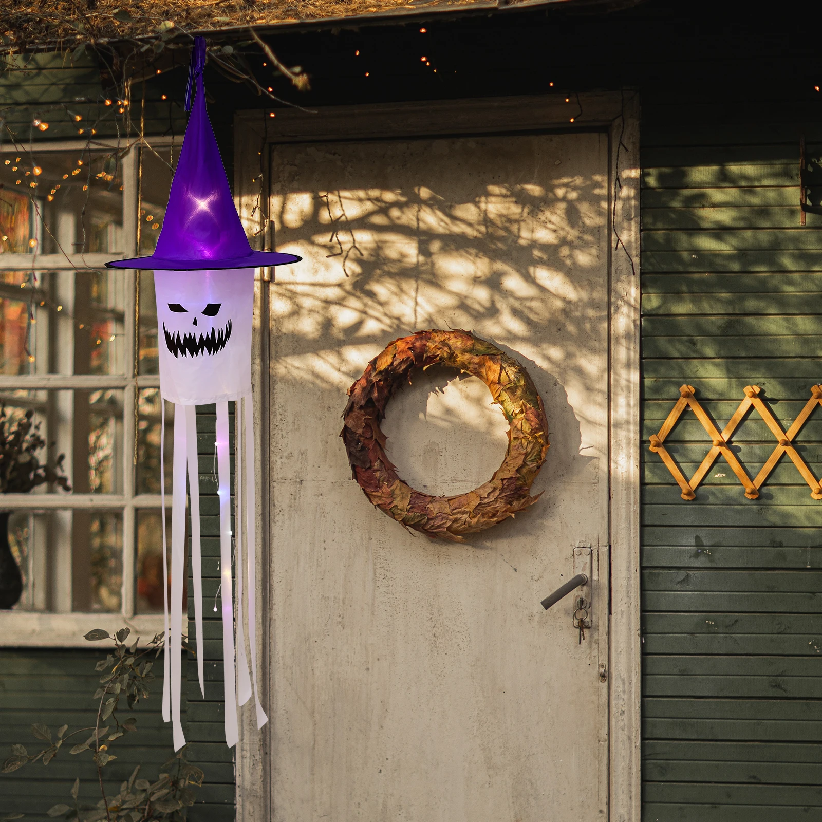 Halloween Luminous Windsock Purple Lightweight Durable Hanging Yard Garden Ornaments Bright Color Wind Direction Pendant Decor
Halloween Luminous Windsock Purple Lightweight Durable Hanging Yard Garden Ornaments Bright Color Wind Direction Pendant Decor