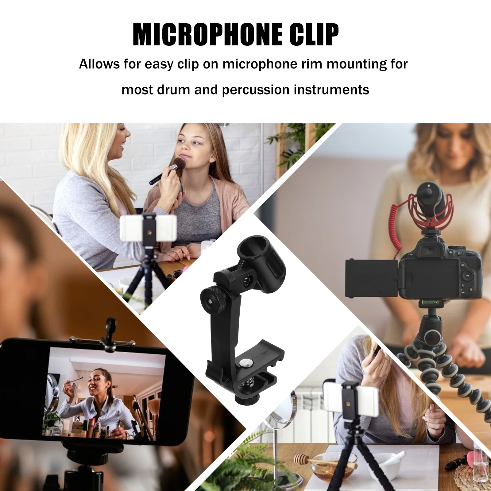 2Pcs Microphone Clips Adjustable Shockproof Drum Rim Clamp Stand Holder for Percussion Instruments Drum Clip Microphone Holder
2Pcs Microphone Clips Adjustable Shockproof Drum Rim Clamp Stand Holder for Percussion Instruments Drum Clip Microphone Holder
