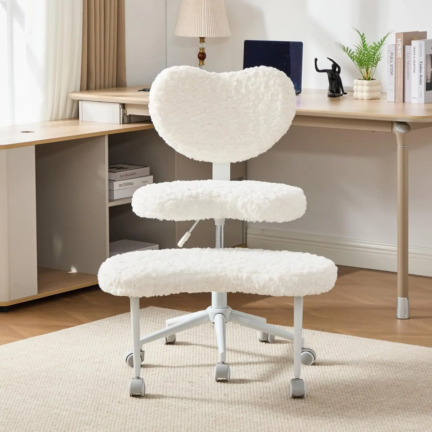 Adjustable 360°Swivel Cross Legged Meditation Yoga Chair with Back Support Wheels, Ergonomic for ADHD, Faux Fur, Cream, Customiz
Adjustable 360°Swivel Cross Legged Meditation Yoga Chair with Back Support Wheels, Ergonomic for ADHD, Faux Fur, Cream, Customiz