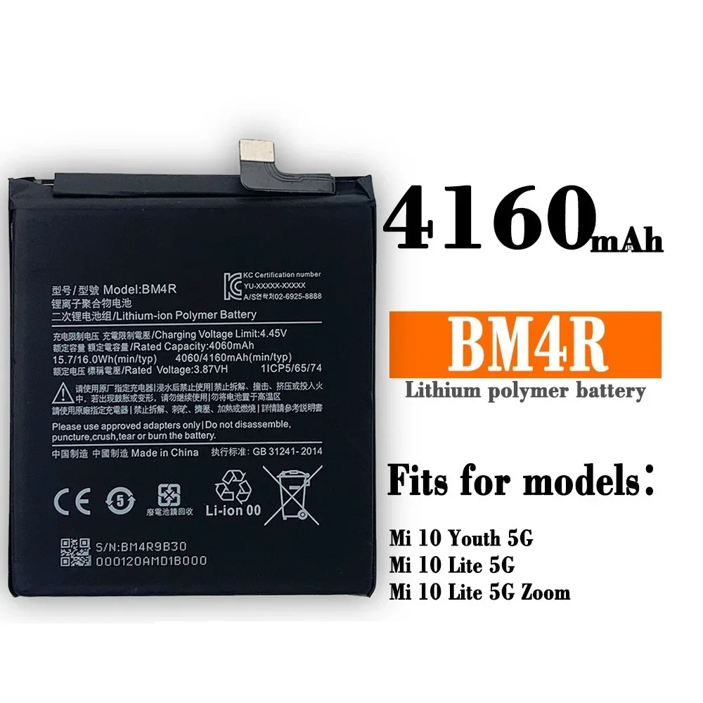 BM4R Battery For Xiaomi Mi 10 Lite 5G BM4R Genuine Replacement Phone Battery 4160mAh With Free Tools
BM4R Battery For Xiaomi Mi 10 Lite 5G BM4R Genuine Replacement Phone Battery 4160mAh With Free Tools