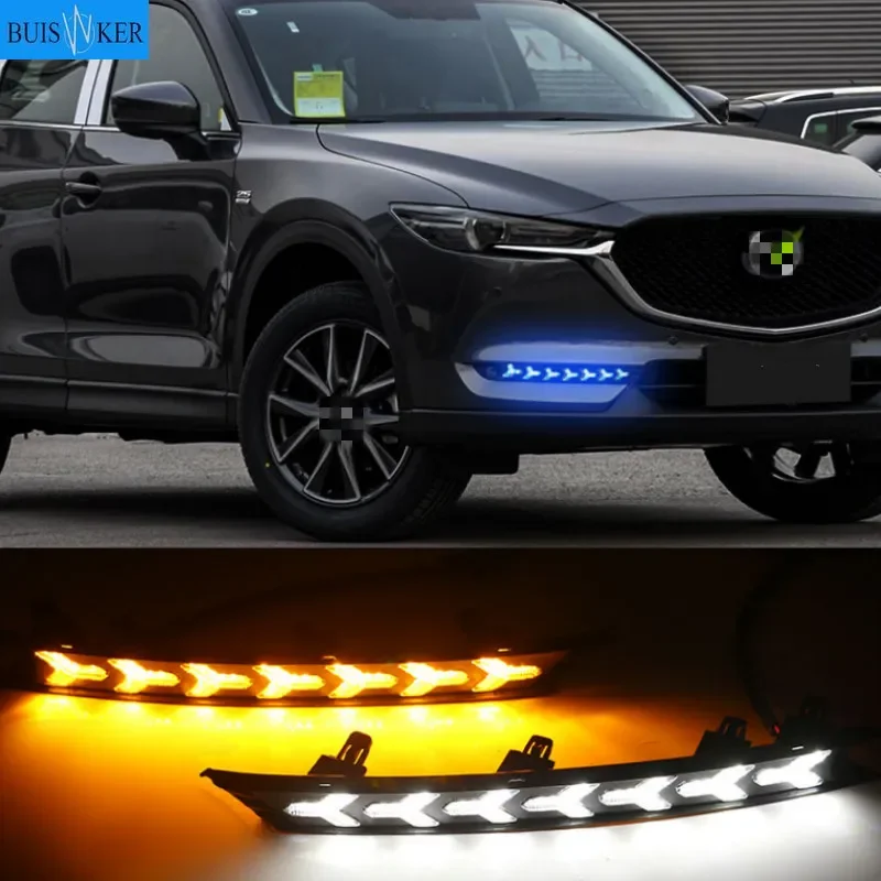 2 шт. для Mazda CX-5 2017 2018 2019 12 В светодиодные DRL дневные ходовые огни противотуманные фары украшения с плавным реле указателя поворота
2 шт. для Mazda CX-5 2017 2018 2019 12 В светодиодные DRL дневные ходовые огни противотуманные фары украшения с плавным реле указателя поворота