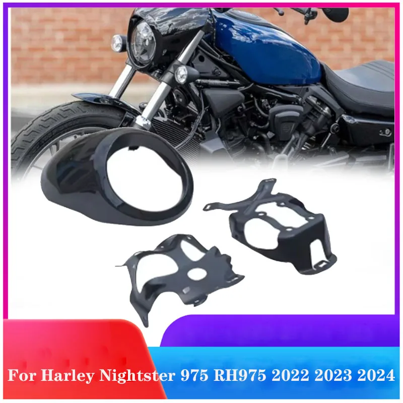 Headlight Fairing Kits For Harley Nightster 975 RH975 2022 2023 2024 Headlamp Cowl Cover Front Head Light Mask Black
Headlight Fairing Kits For Harley Nightster 975 RH975 2022 2023 2024 Headlamp Cowl Cover Front Head Light Mask Black