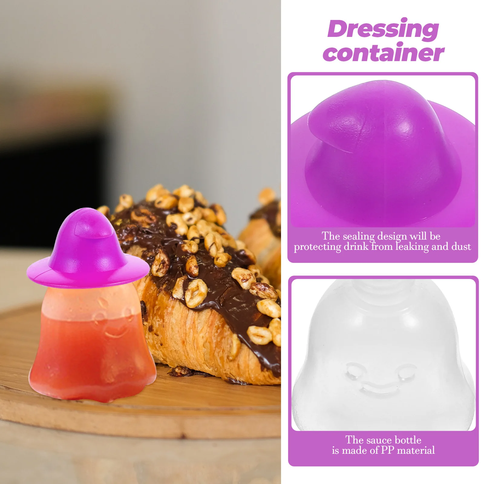 4Pcs Mini Condiment Bottles Pumpkin Shape Portable Sauce Containers Leakproof for Picnic Kitchen Restaurant Salad Dressing
4Pcs Mini Condiment Bottles Pumpkin Shape Portable Sauce Containers Leakproof for Picnic Kitchen Restaurant Salad Dressing