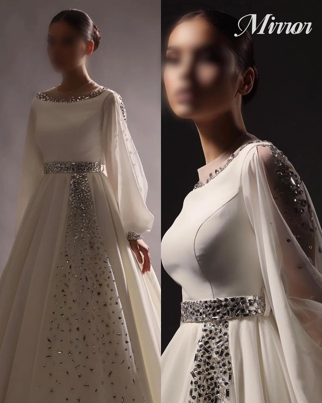 Mirror Dress Elegant Vintage Ivory Beaded Crystal A-Line Customized Wedding Formal Occasion Prom Dress Evening Party Gowns
Mirror Dress Elegant Vintage Ivory Beaded Crystal A-Line Customized Wedding Formal Occasion Prom Dress Evening Party Gowns