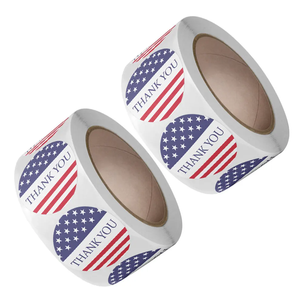 1000Pcs American Flag Stickers 2 Rolls Round Thank You Self Adhesive Sealing Stickers Patriotic Gift Box Seal Decals
1000Pcs American Flag Stickers 2 Rolls Round Thank You Self Adhesive Sealing Stickers Patriotic Gift Box Seal Decals
