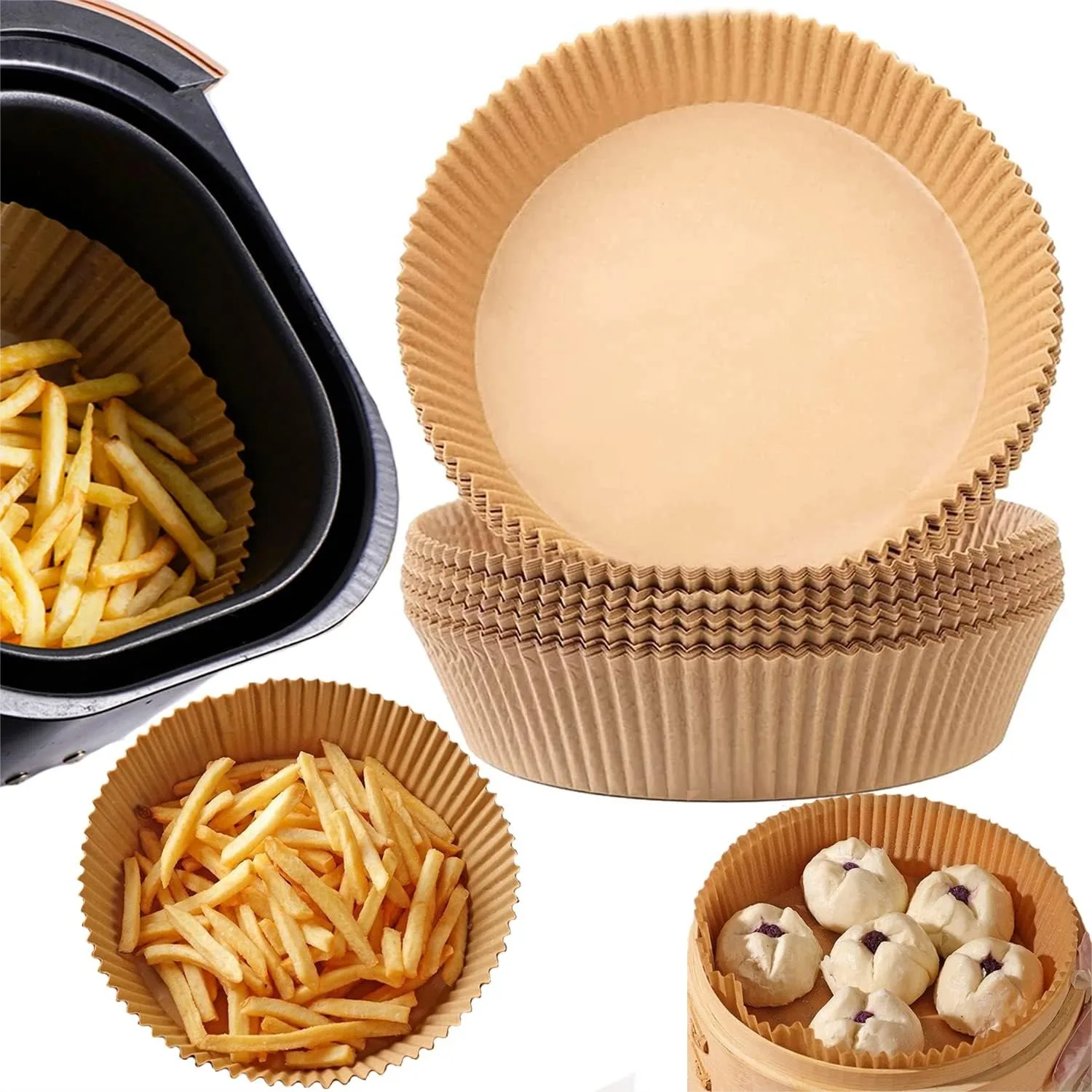 Air Fryer Disposable Paper Liners, 100 Pcs 6.3 Inch Non-Stick Parchment Paper, Oil Resistant, Food Grade, No Cleanup Needed
Air Fryer Disposable Paper Liners, 100 Pcs 6.3 Inch Non-Stick Parchment Paper, Oil Resistant, Food Grade, No Cleanup Needed