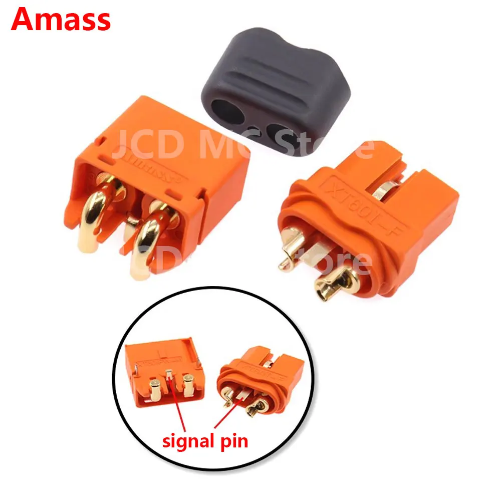 Amass xt60i with signal 2+1 aviation connector gold plated high current male female connector XT60IPW-M XT60I-F
Amass xt60i with signal 2+1 aviation connector gold plated high current male female connector XT60IPW-M XT60I-F