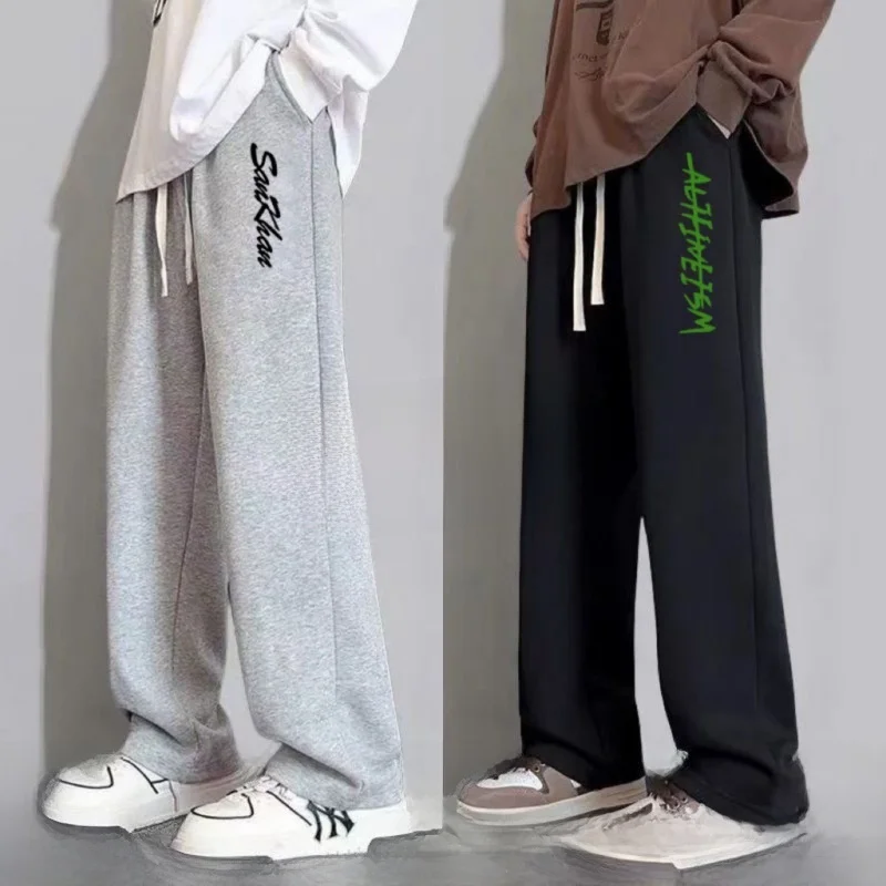 Men's Korean Sle Letter Print Sports Pants Thin Elastic Loose Fit Casual Long Trousers Spring Autumn Faionable All-Match
Men's Korean Sle Letter Print Sports Pants Thin Elastic Loose Fit Casual Long Trousers Spring Autumn Faionable All-Match