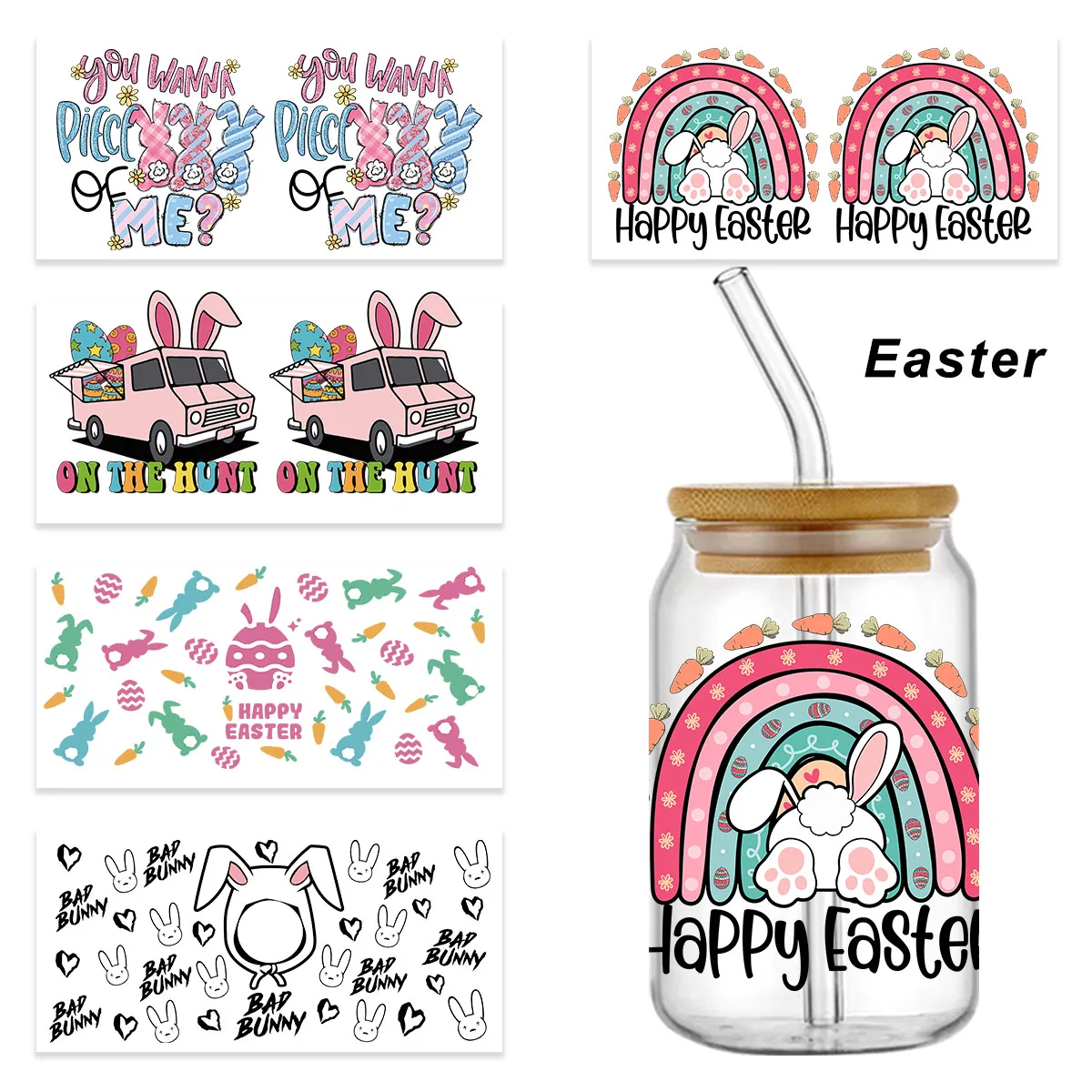 Easter Design 3D UV DTF Wraps Stickers Cute Wraps For 16OZ Can DIY Waterproof Easy To Use Custom Decals bulk dtf wraps Stickers
Easter Design 3D UV DTF Wraps Stickers Cute Wraps For 16OZ Can DIY Waterproof Easy To Use Custom Decals bulk dtf wraps Stickers