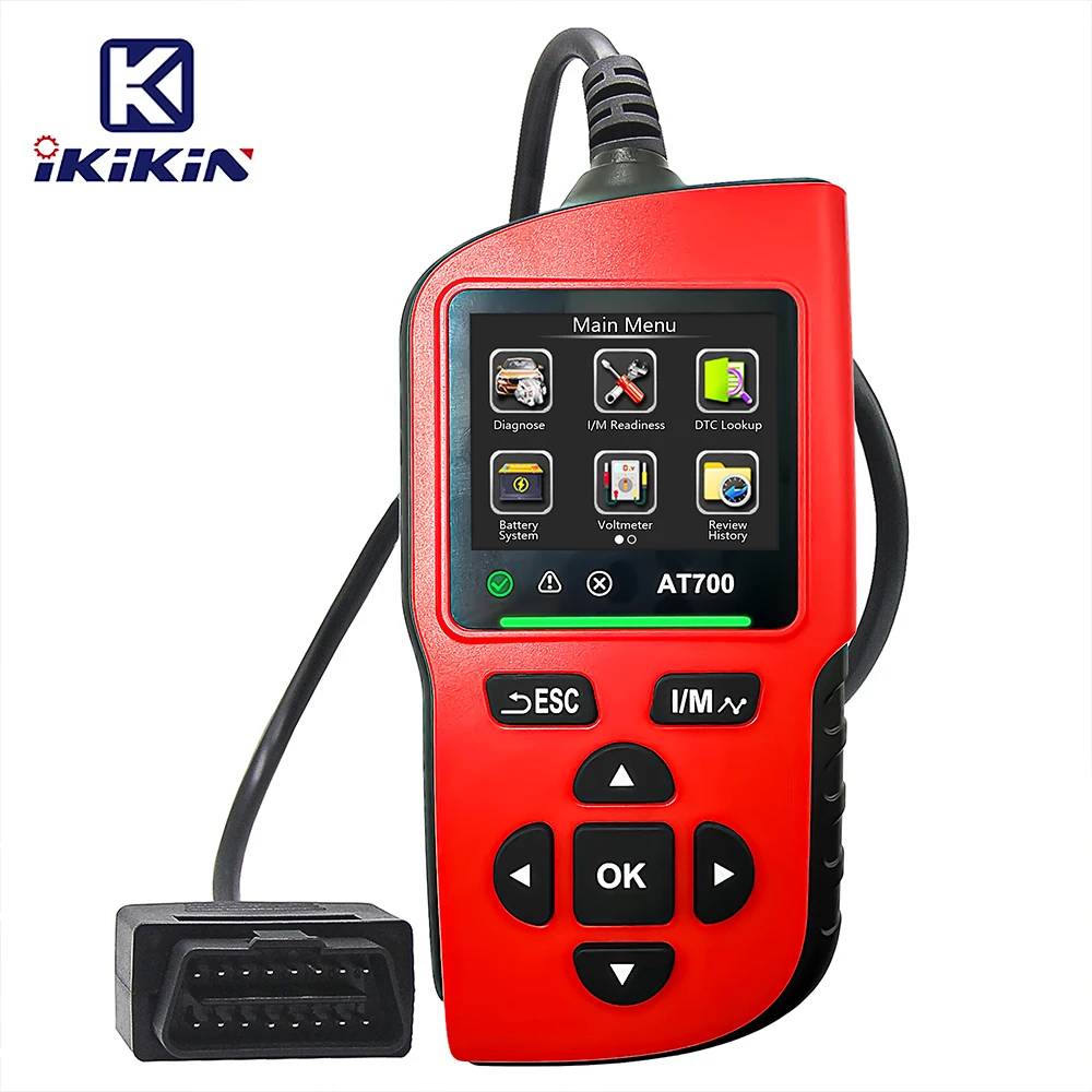 Fault Code Reader AT700 Car OBDII/EOBD 12V Auto Diagnostic Tool Diagnose Scanner OBD2 Engine Analyzer
Fault Code Reader AT700 Car OBDII/EOBD 12V Auto Diagnostic Tool Diagnose Scanner OBD2 Engine Analyzer