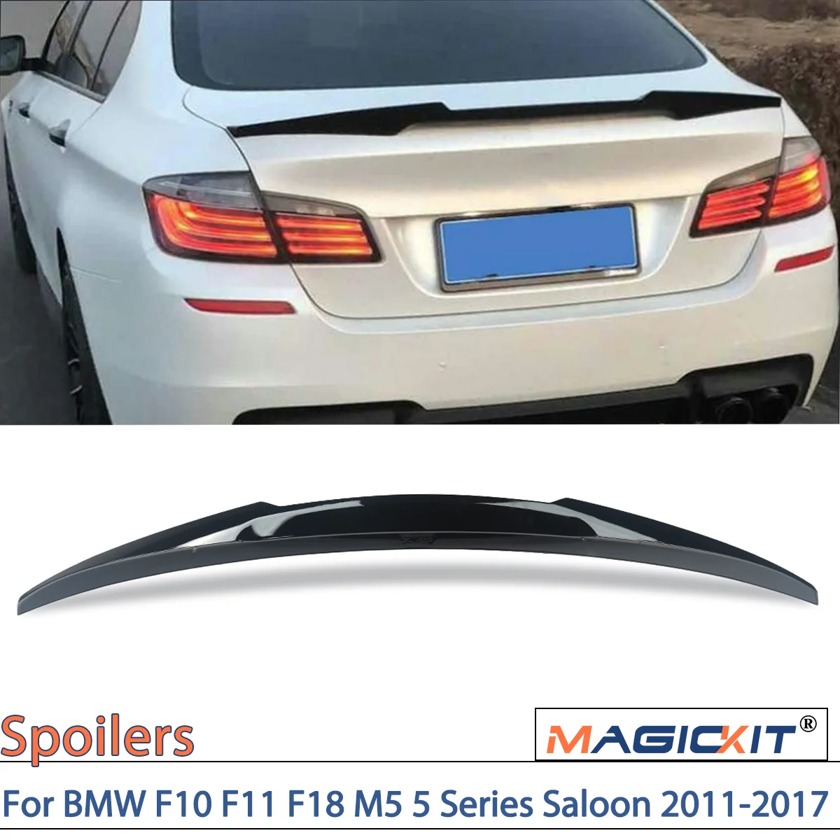MAGICKIT Rear Boot Spoiler Lip Black M4 Stye For BMW F10 F11 F18 M5 5 Series Saloon 2011-2017 Turnk Wing Body Kit Accessories
MAGICKIT Rear Boot Spoiler Lip Black M4 Stye For BMW F10 F11 F18 M5 5 Series Saloon 2011-2017 Turnk Wing Body Kit Accessories