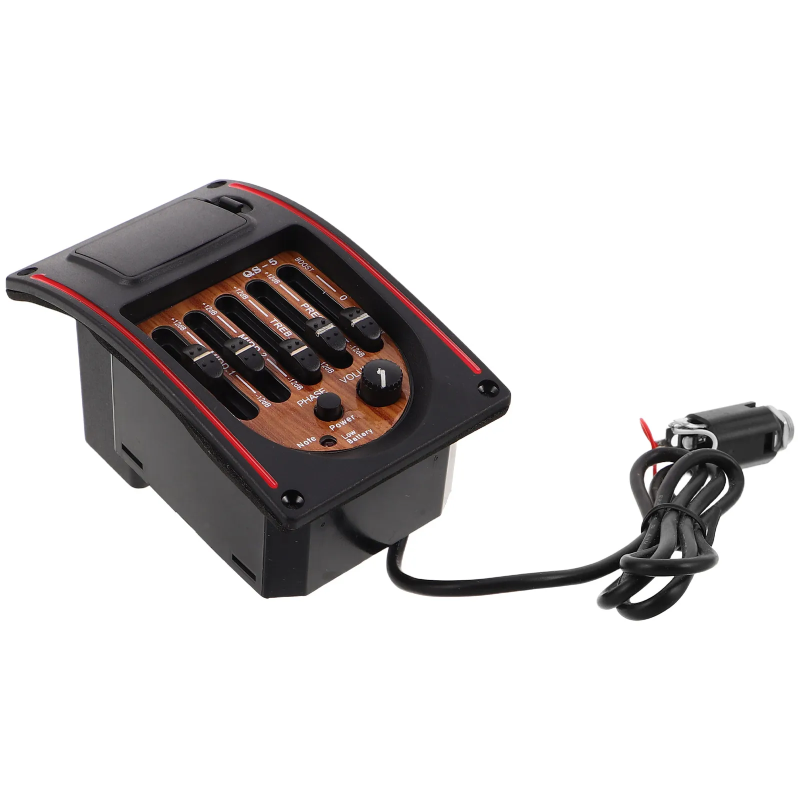 5-Band Acoustic Guitar Preamp Pickup System with Built-in Endpin Cover Tuner Equalizer for Live Studio Outdoor Performance
5-Band Acoustic Guitar Preamp Pickup System with Built-in Endpin Cover Tuner Equalizer for Live Studio Outdoor Performance