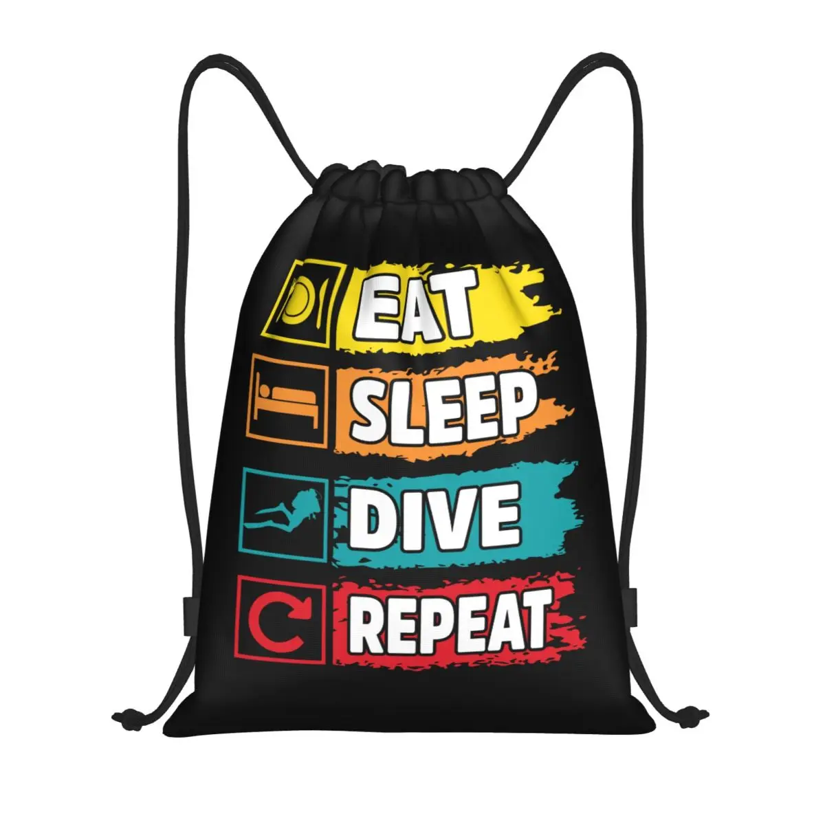 Custom Eat Sleep Dive Repeat Drawstring Bag Women Men Portable Sports Gym Sackpack Diver Quote Shopping Storage Backpacks
Custom Eat Sleep Dive Repeat Drawstring Bag Women Men Portable Sports Gym Sackpack Diver Quote Shopping Storage Backpacks