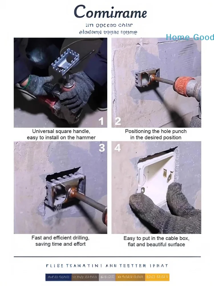 Square Drill Hole Opener Electric Hammer Hole Expansion Plumber Electrician Wall Slotting Installation Socket Tool Accessories
Square Drill Hole Opener Electric Hammer Hole Expansion Plumber Electrician Wall Slotting Installation Socket Tool Accessories